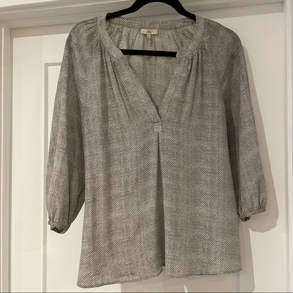 Joie Addie B Popover Silk Blouse in Python - Picture 2 of 9